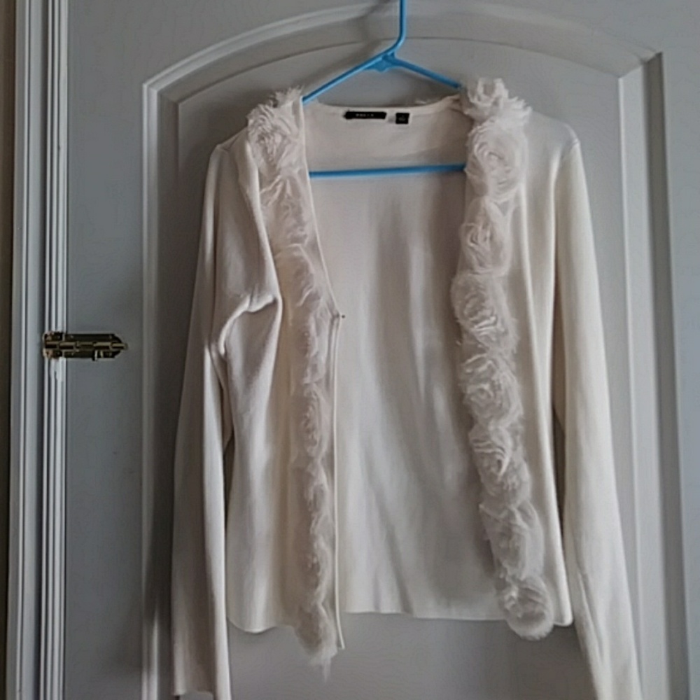 Tulle flower cardigan